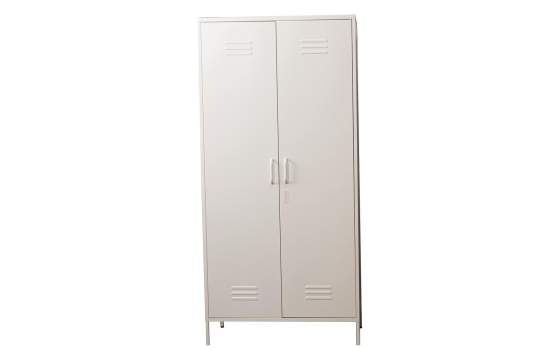 Armario Metalico 2 Puertas Blanco con Estantes Barra Akijar
