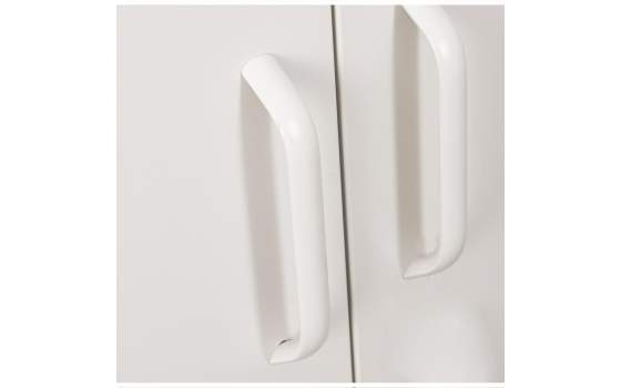 Armario Metalico 2 Puertas Blanco con Estantes Barra Akijar
