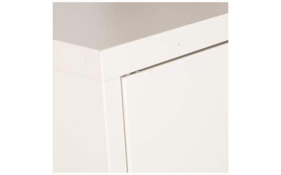 Armario Metalico 2 Puertas Blanco con Estantes Barra Akijar