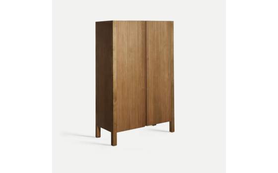 Armario Moderno 2 Puertas Madera Estriada Copenhague