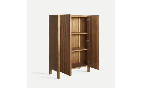 Armario Moderno 2 Puertas Madera Estriada Copenhague