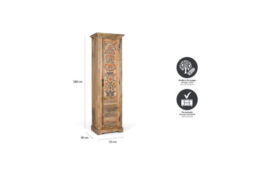 Armario Oriental 1 Puerta Decorada - Serie Alife