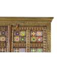 Armario Oriental 2 Puertas Decoradas Ceramica y Bronce Apersin