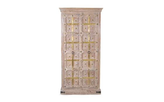 Armario Oriental 2 Puertas Decoradas Madera Acacia Altheer