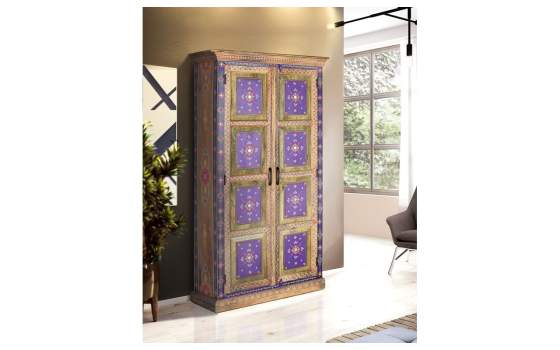 Armario Oriental 2 Puertas Madera Maciza Decorado Arisves