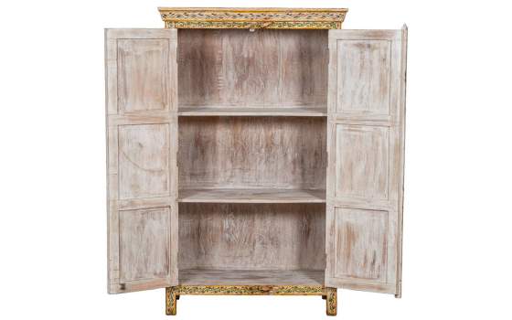 Armario Oriental 2 Puertas Pintadas con Flores Serie Ambros