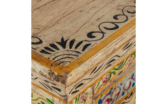 Armario Oriental 2 Puertas Pintadas con Flores Serie Ambros