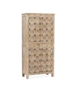 Armario Oriental 4 Puertas 2 Cajones Decape Blanco Alhambra
