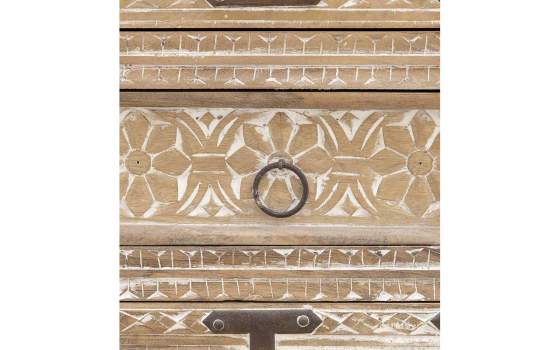 Armario Oriental 4 Puertas 2 Cajones Decape Blanco Alhambra