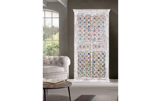 Armario Oriental 4 Puertas Madera Rustica Colores Allegra