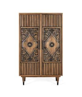 Armario Oriental Decorado Tallado 2 Puertas Serie Agard