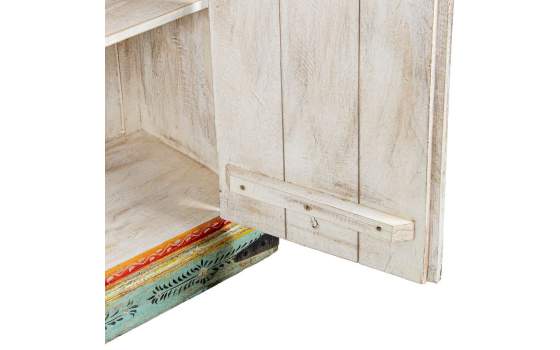 Armario Oriental Madera Mango Policromado Serie Ambros