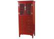 Armario Oriental Rojo 2 Puertas 12 Cajones Serie Degaure