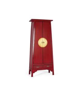 Armario Oriental Rojo 2 Puertas 2 Cajones Serie Aorien