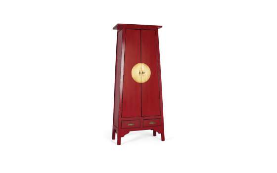 Armario Oriental Rojo 2 Puertas 2 Cajones Serie Aorien