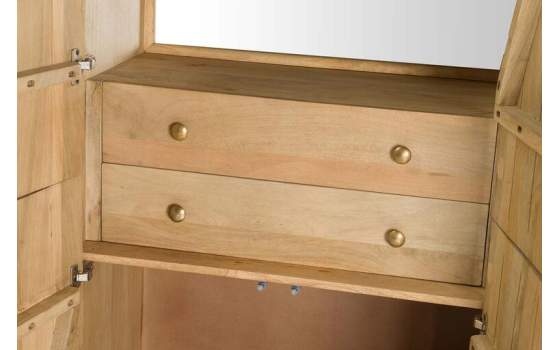 Armario Ovalado Madera Mango Maciza 4 Puertas Serie Myra