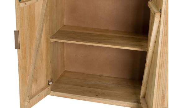 Armario Ovalado Madera Mango Maciza 4 Puertas Serie Myra