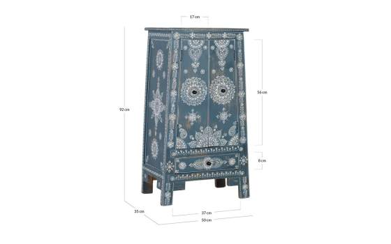 Armario Pequeño Estilo Oriental Pintado a Mano Serie Dalian