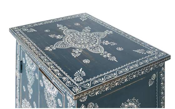 Armario Pequeño Estilo Oriental Pintado a Mano Serie Dalian