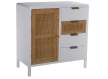 Armario Recibidor Madera Blanca y Rattan Serie Alcober