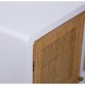 Armario Recibidor Madera Blanca y Rattan Serie Alcober
