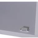 Armario Recibidor Madera Blanca y Rattan Serie Alcober
