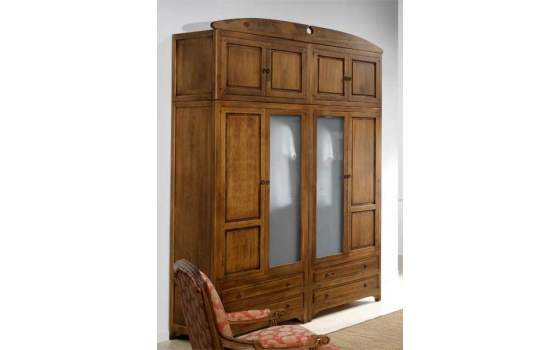 Armario Rustico 4 Puertas Con Altillo Lagar