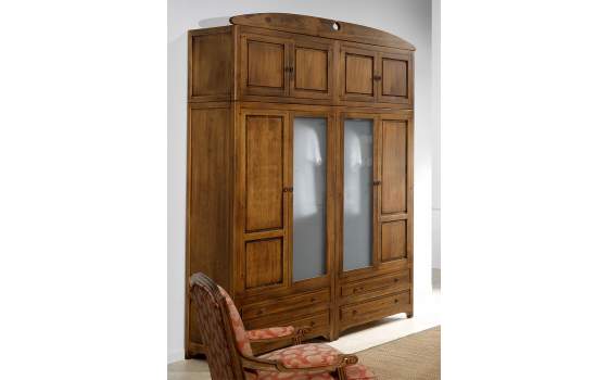 Armario Rustico 4 Puertas Con Altillo Lagar