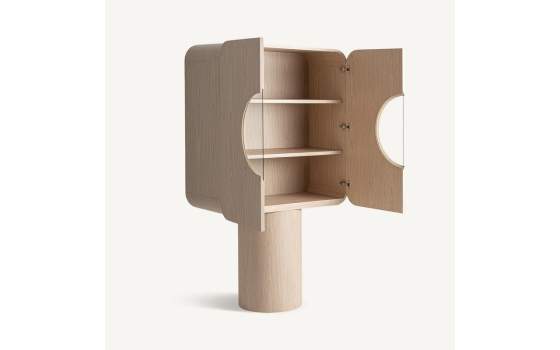 Armario Salón Art Déco Redondeado 2 Puertas – Serie Kharj
