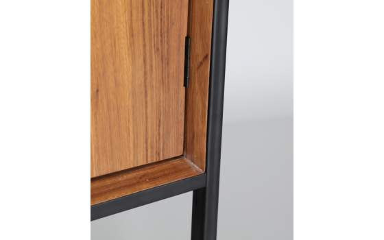 Armario Salon 2 Puertas Madera Metal Serie Lauris