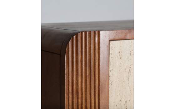 Armario Salon 4 Puertas Diseño Actual Madera Marmol Claux