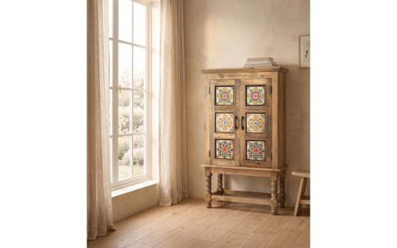 Armario Salon Oriental 2 Puertas Decoradas - Serie Alife