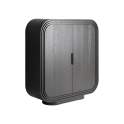Armario Salon Oval Moderno 2 Puertas Negro Serie Rize