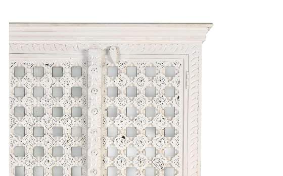 Armario Tallado Etnico Oriental 2 Puertas Blanco Ardinos