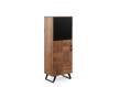 Armario Vitrina Actual 2 Puertas Madera Acacia Serie Ayerta