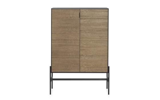 Armario Vitrina Moderna Para Salón 2 Puertas Bicolor Antibre