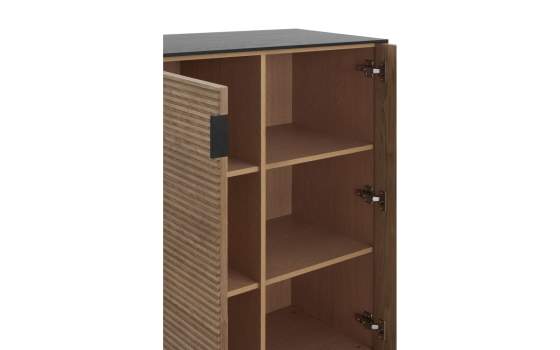 Armario Vitrina Moderna Para Salón 2 Puertas Bicolor Antibre