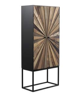 Armario Vitrina Salon Industrial 2 Puertas Decoradas Arizcun