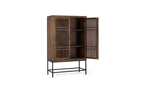 Armario Vitrina Salon Moderno 2 Puertas Serie Arides