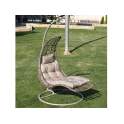 Balancin Rattan Sintetico Tapizado 1 Plaza Serie Arient
