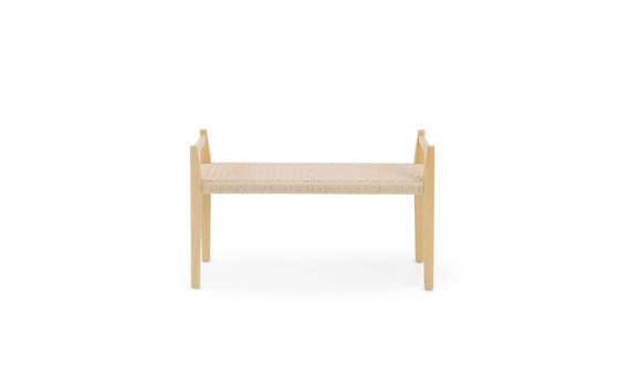 Banco 2 Plazas Madera Fresno Natural Asiento Cuerda Alcegui
