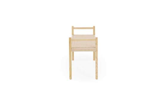 Banco 2 Plazas Madera Fresno Natural Asiento Cuerda Alcegui
