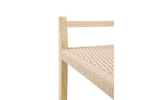 Banco 2 Plazas Madera Fresno Natural Asiento Cuerda Alcegui