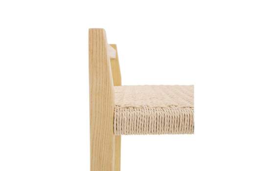 Banco 2 Plazas Madera Fresno Natural Asiento Cuerda Alcegui