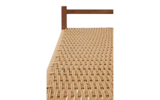 Banco 2 Plazas Madera Fresno Nogal Asiento Cuerda - Alcegui