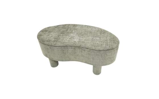 Banco Baul Descalzadora Oval Tapizado Verde - Agall