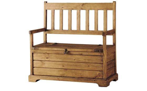 Banco Baul Pequeño Pino Macizo Rustico Banco Baul Pequeño Pino Macizo Rustico