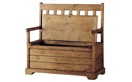 Banco Baul Pequeño Pino Macizo Rustico Banco Baul Pequeño Pino Macizo Rustico