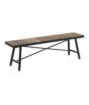Banco Bodega Estilo Industrial Madera Forja Serie Ablitt