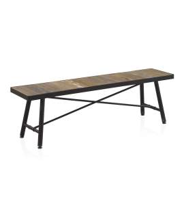 Banco Bodega Estilo Industrial Madera Forja Serie Ablitt